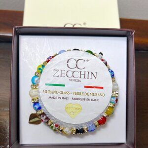 Murano Multicolored Glass Bead Stretch Bracelet [CC Zecchin]